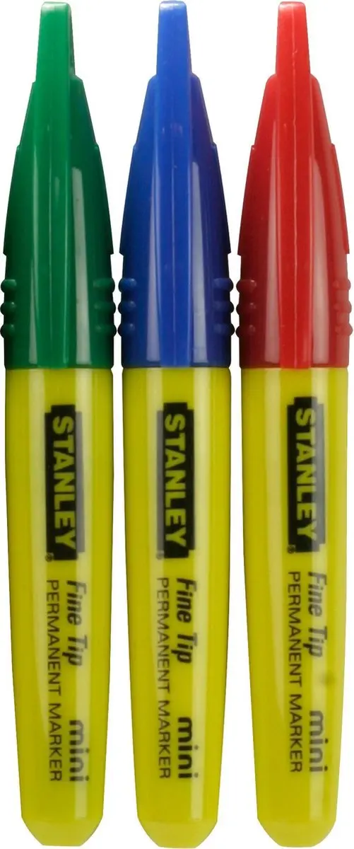 Stanley 1-47-329 Markeerstift Mini Zwart/Rood/Groen/Blauw