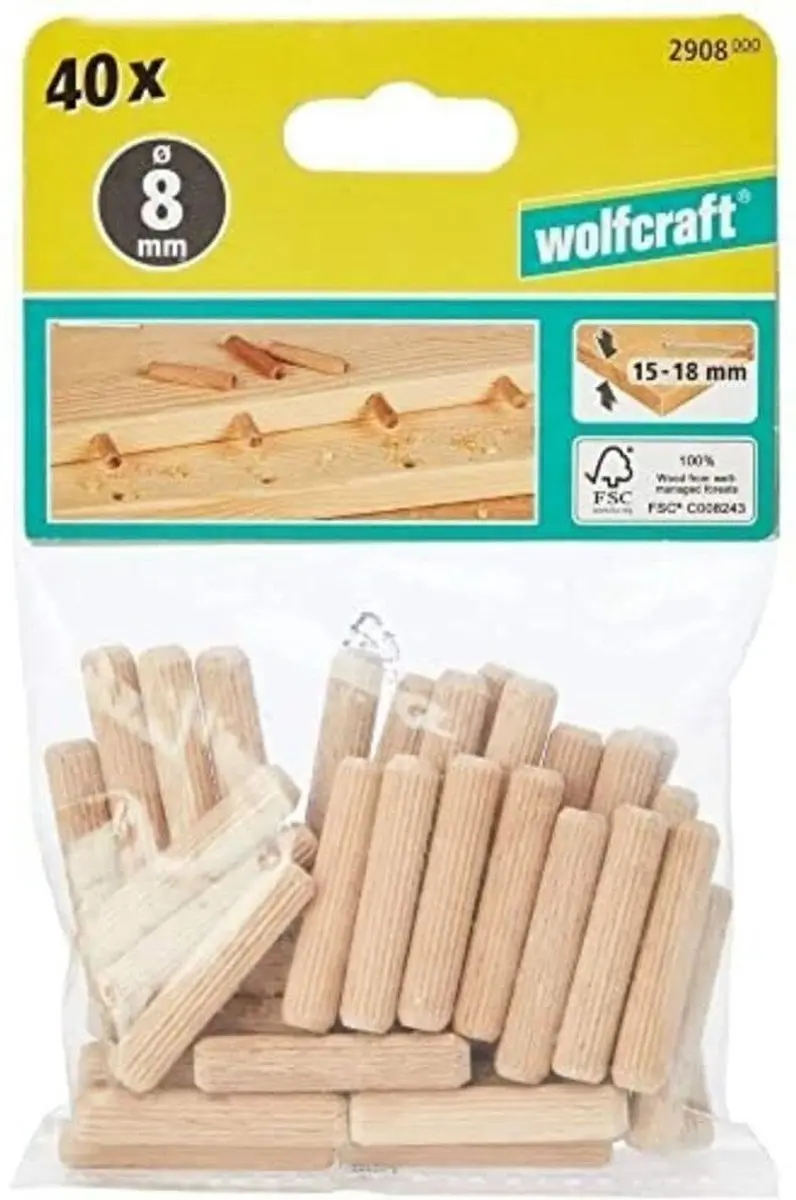 Wolfcraft Deuvel 8mm 40 Stuks - 8x40mm