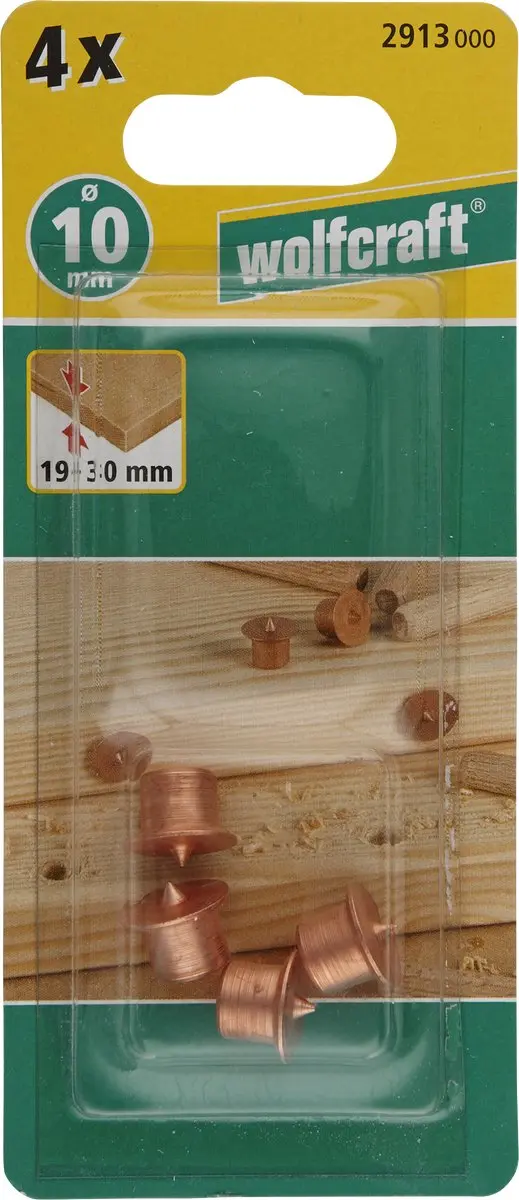 Wolfcraft Deuvelmarkeerpunten 4 Stuks - Ø10mm