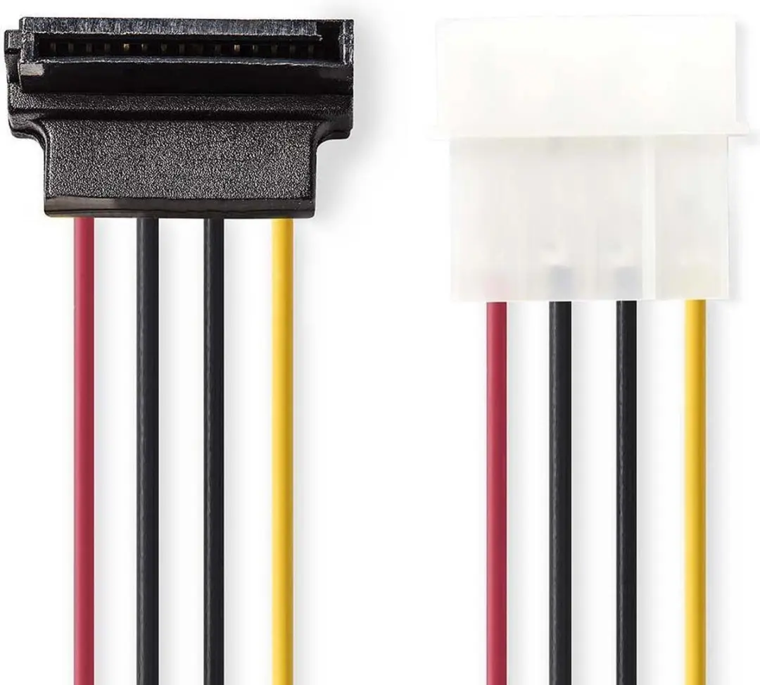 Nedis CCGP73505VA015 Voedingskabel Molex naar SATA - 15cm - Verguld - Multicolor