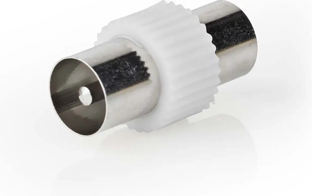 Nedis IEC Coax Adapter 75 Ohm - Recht - Wit