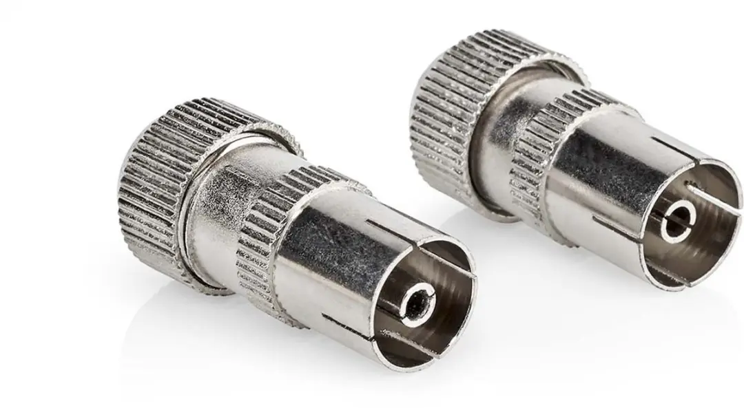 Nedis IEC Coax Connector Recht Female 75 Ohm - 2 Stuks