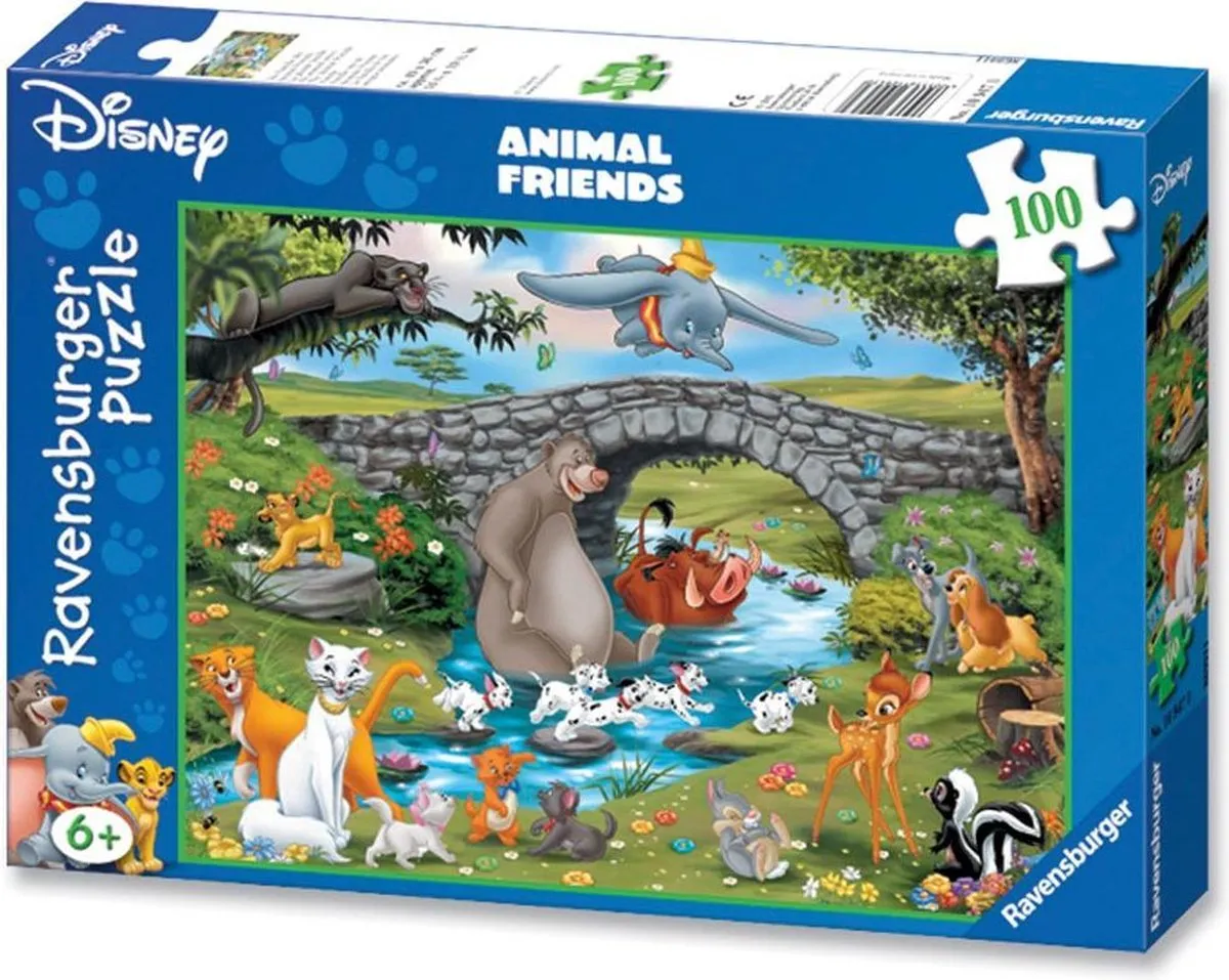 Ravensburger Disney Familie Animal Friends Legpuzzel 100 Stuks - Multicolor
