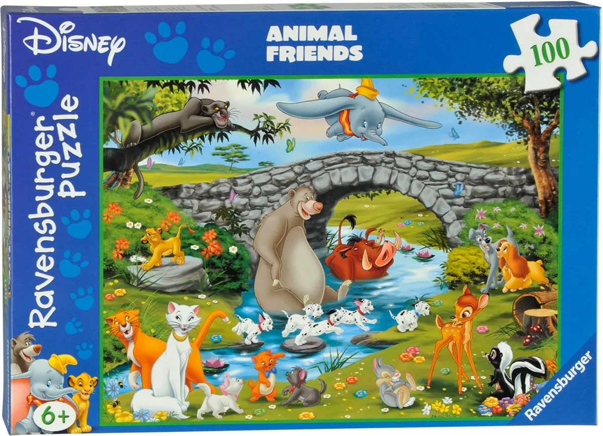 Ravensburger Disney Familie Animal Friends Legpuzzel 100 Stuks - Multicolor