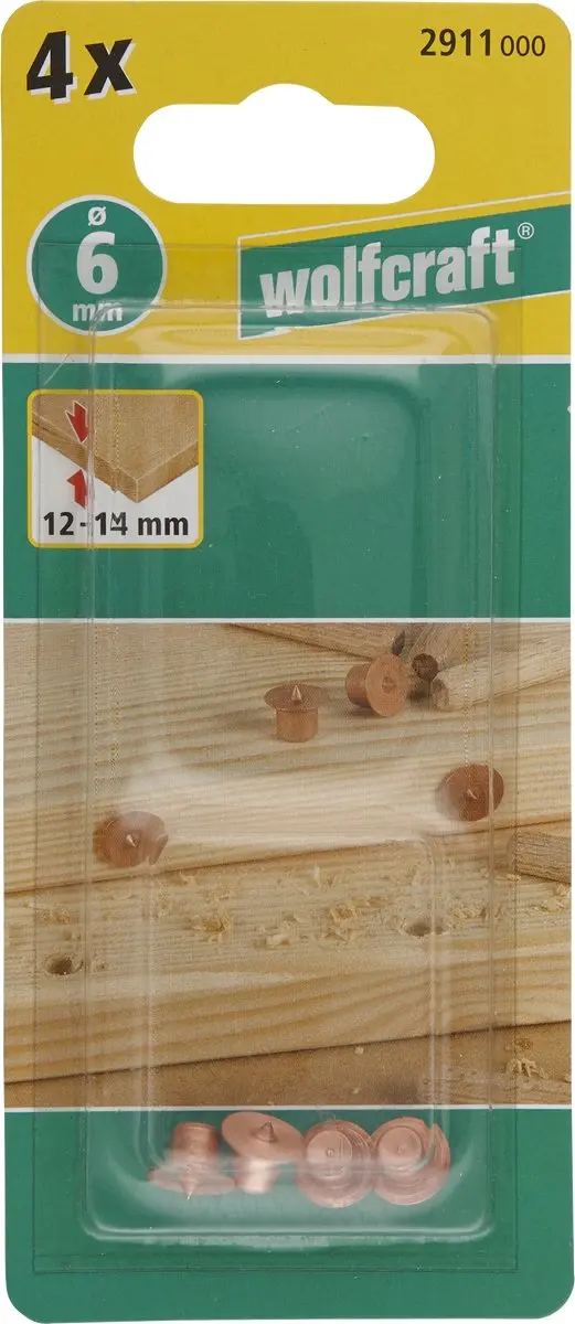 Wolfcraft Deuvel Markeerpunten 6mm - 4 Stuks