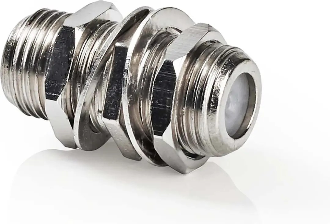 Nedis F-Female Adapter 75 Ohm - Recht - Zilver