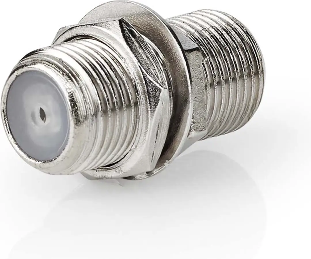 Nedis F-Female Adapter 75 Ohm - Recht - Zilver
