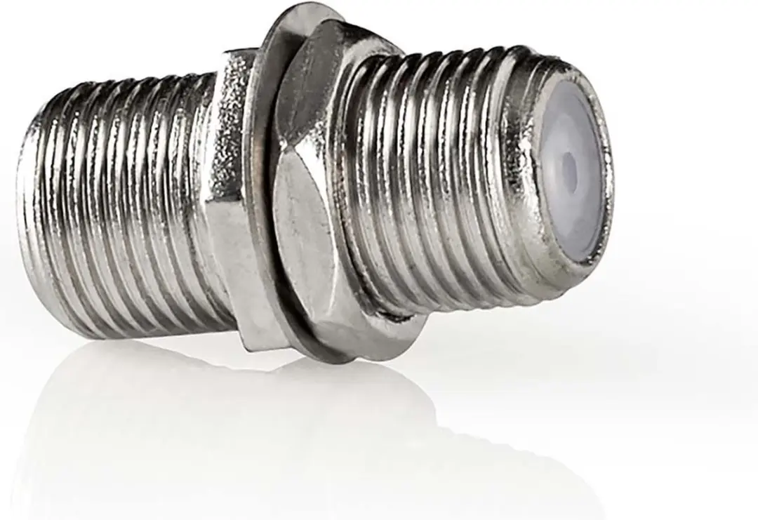 Nedis F-Female Adapter 75 Ohm - Recht - Zilver