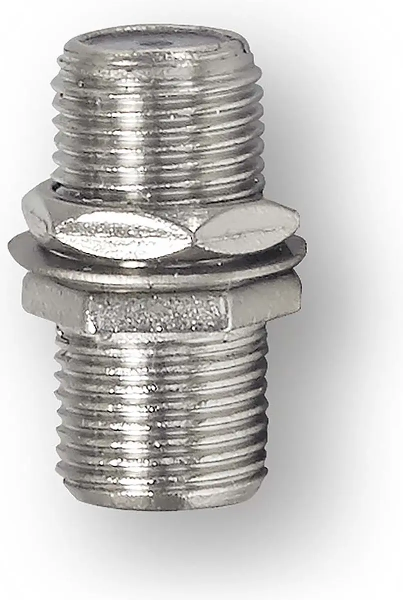 Nedis F-Female Adapter 75 Ohm - Recht - Zilver