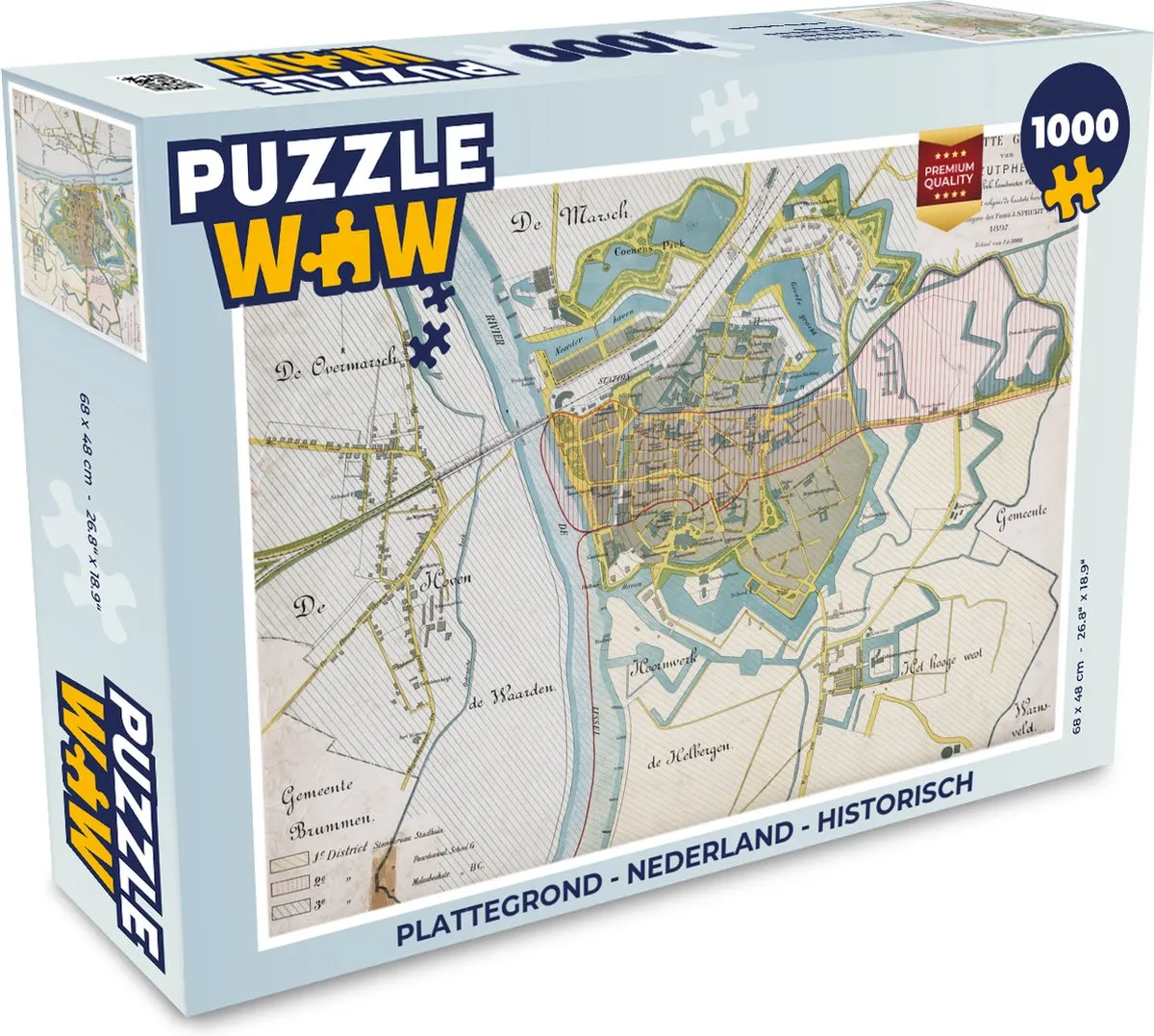 PuzzleWow Nederland Historisch Legpuzzel 1000 Stuks