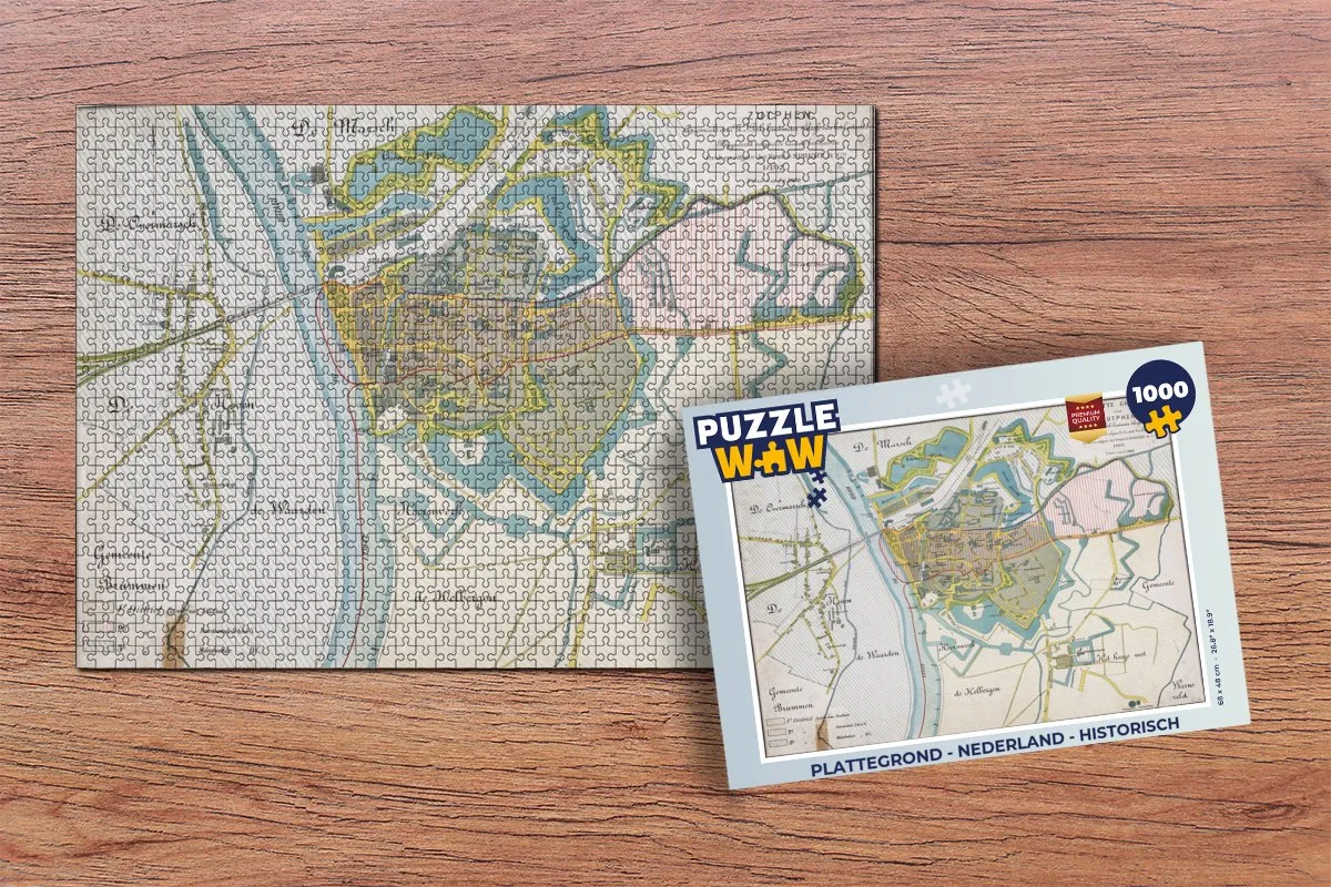 PuzzleWow Nederland Historisch Legpuzzel 1000 Stuks - Multicolor