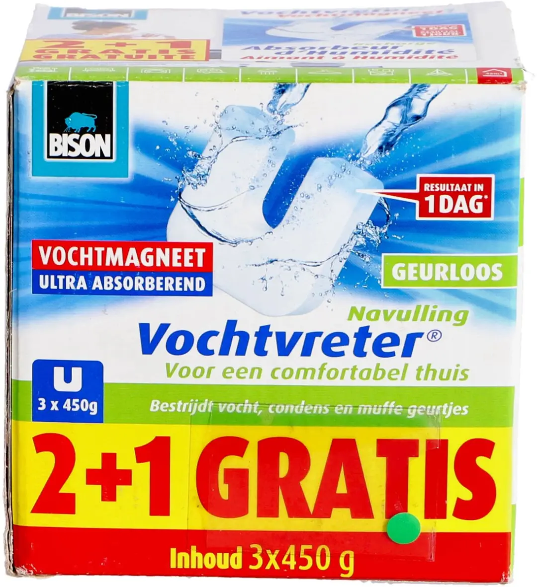 Bison Vochtvreter Magneet 450g - 3 Stuks (2+1) - afbeelding 3 van 6