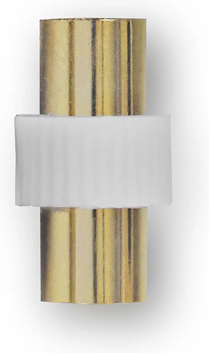 Nedis IEC Coax Adapter 75 Ohm - Recht - Verguld - Wit