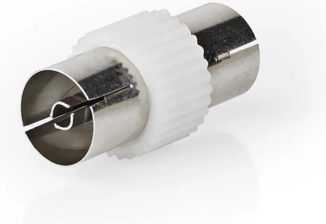 Nedis IEC Coax Adapter 75 Ohm - Recht - Wit