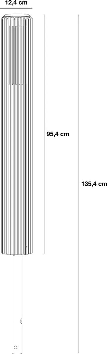 Nordlux Aludra Tuinpaal 95cm - Antraciet - afbeelding 4 van 6