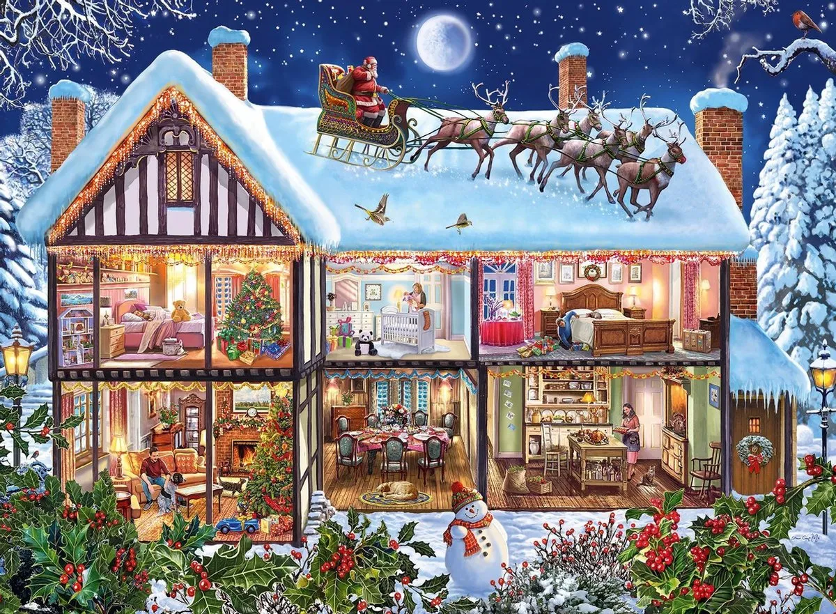 Ravensburger Kerstmis Thuis Legpuzzel 100 Stuks - 100XXL - Multicolor
