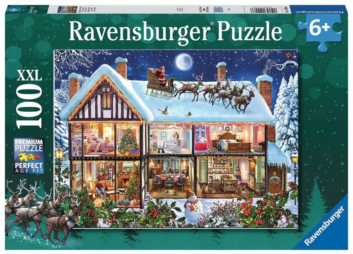Ravensburger Kerstmis Thuis Legpuzzel 100 Stuks - 100XXL - Multicolor