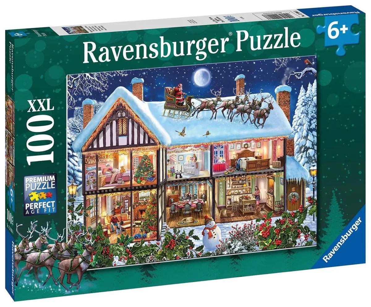 Ravensburger Kerstmis Thuis Legpuzzel 100 Stuks - 100XXL - Multicolor
