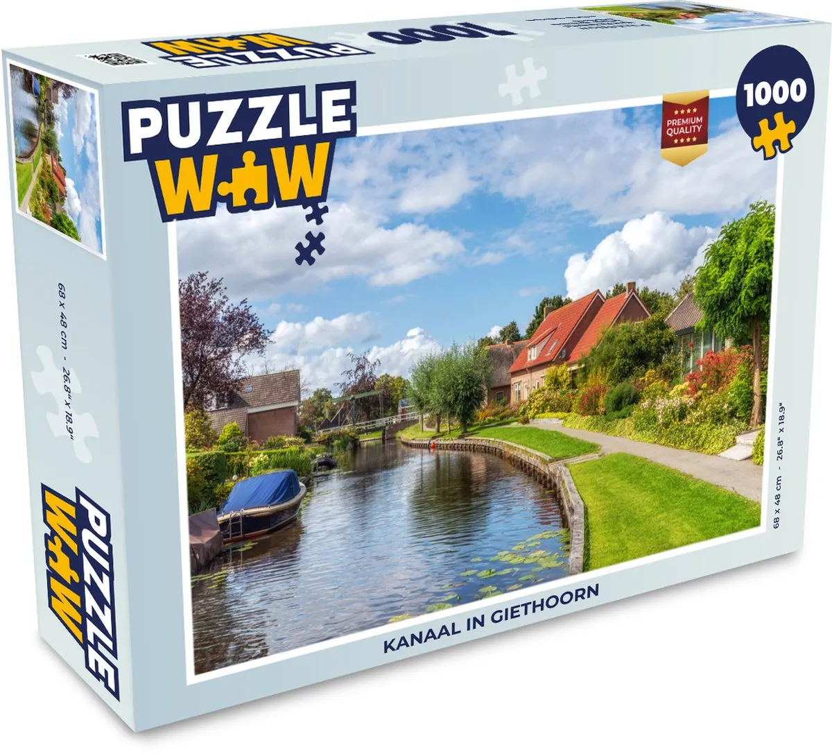 PuzzleWow Giethoorn Huis Legpuzzel 1000 Stuks - Multicolor
