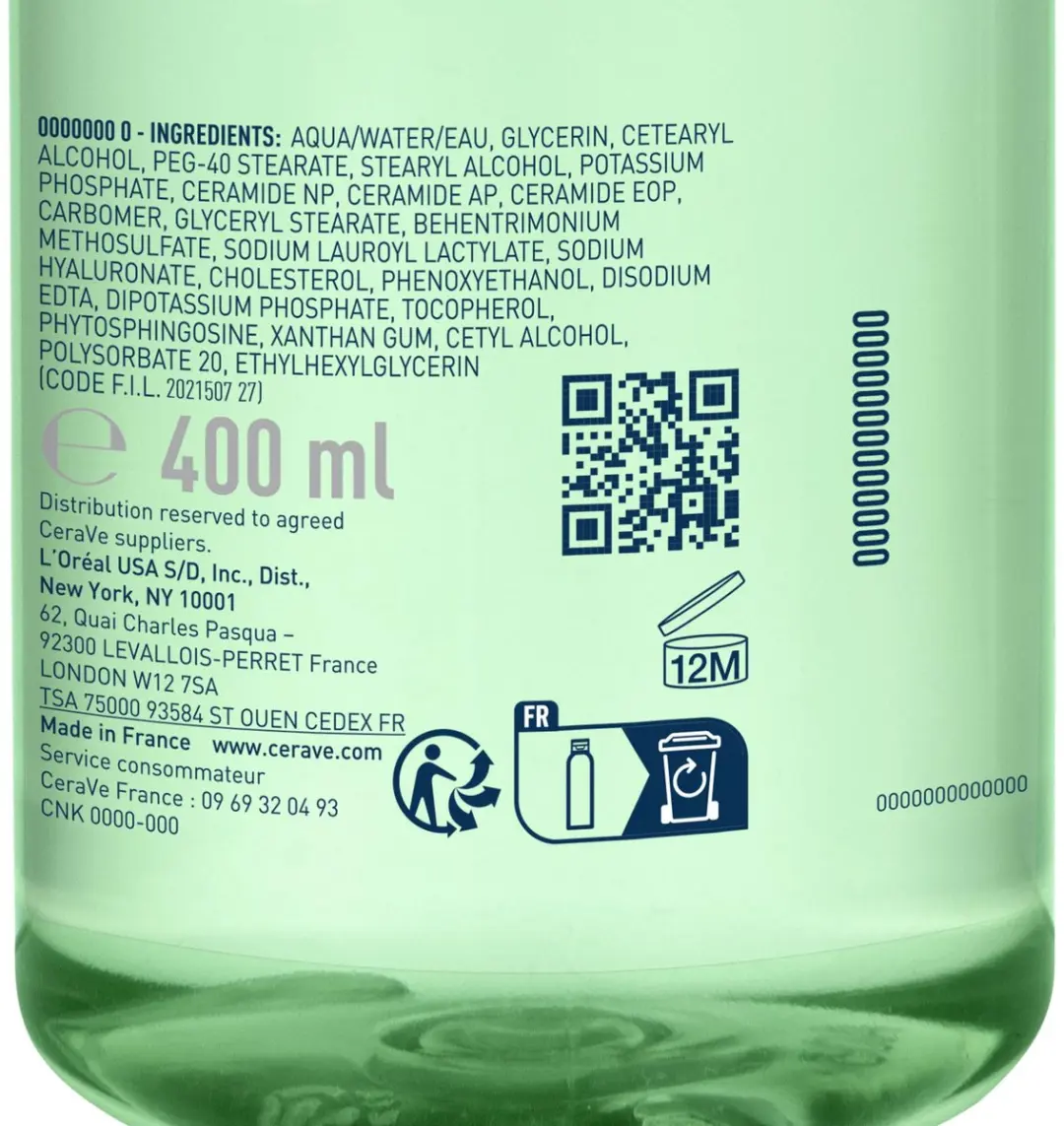 CeraVe Hydraterend Micellair Water 400ml - afbeelding 6 van 6