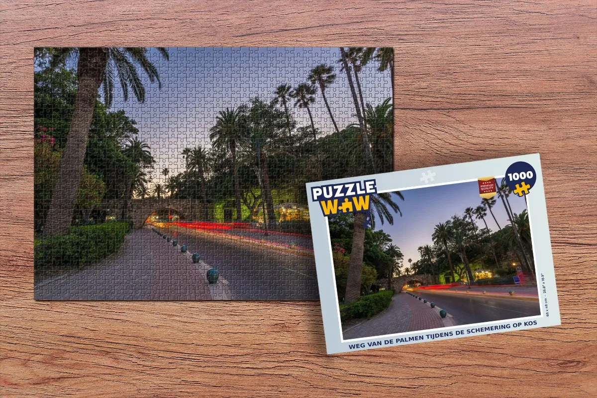 PuzzleWow Weg van de Palmen Legpuzzel 1000 Stuks - Multicolor