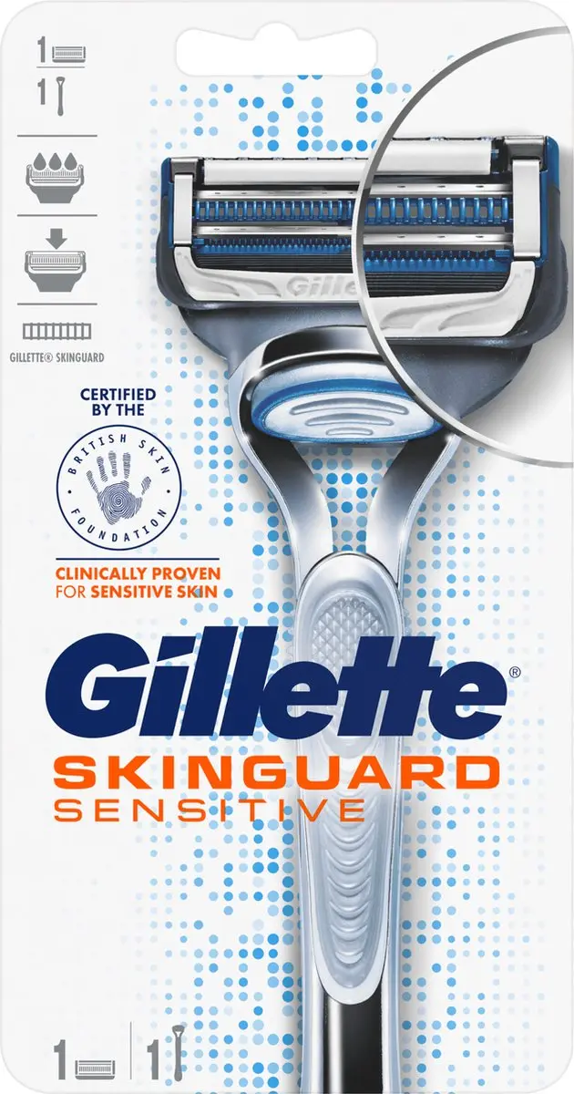 Gillette Skinguard Sensitive Scheermeshouder + 1 Mesje