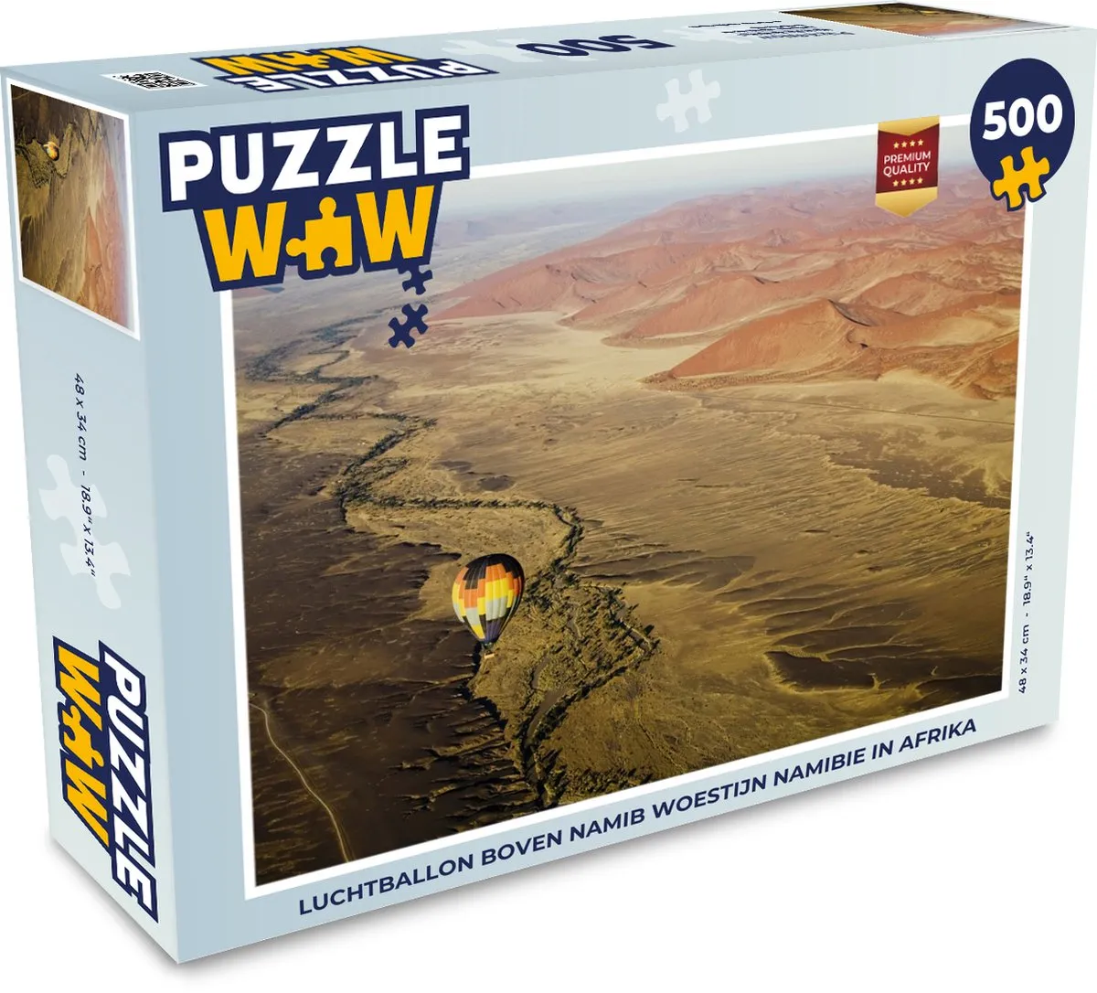 PuzzleWow Legpuzzel Luchtballon Namibië 500 Stuks