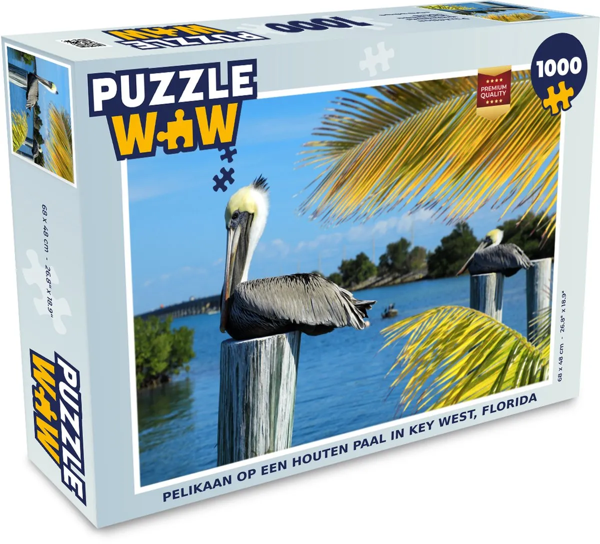 PuzzleWow Legpuzzel Pelikaan Key West 1000 Stuks