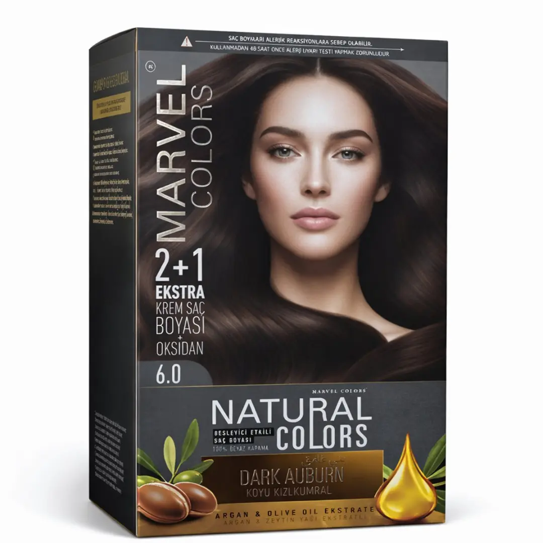 Marvel Natural Colors 6.0 Dark Auburn Donkerbruin Haarverf 2+1 Set