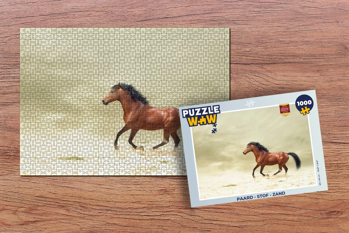 PuzzleWow Paard Legpuzzel 1000 Stuks - Multicolor