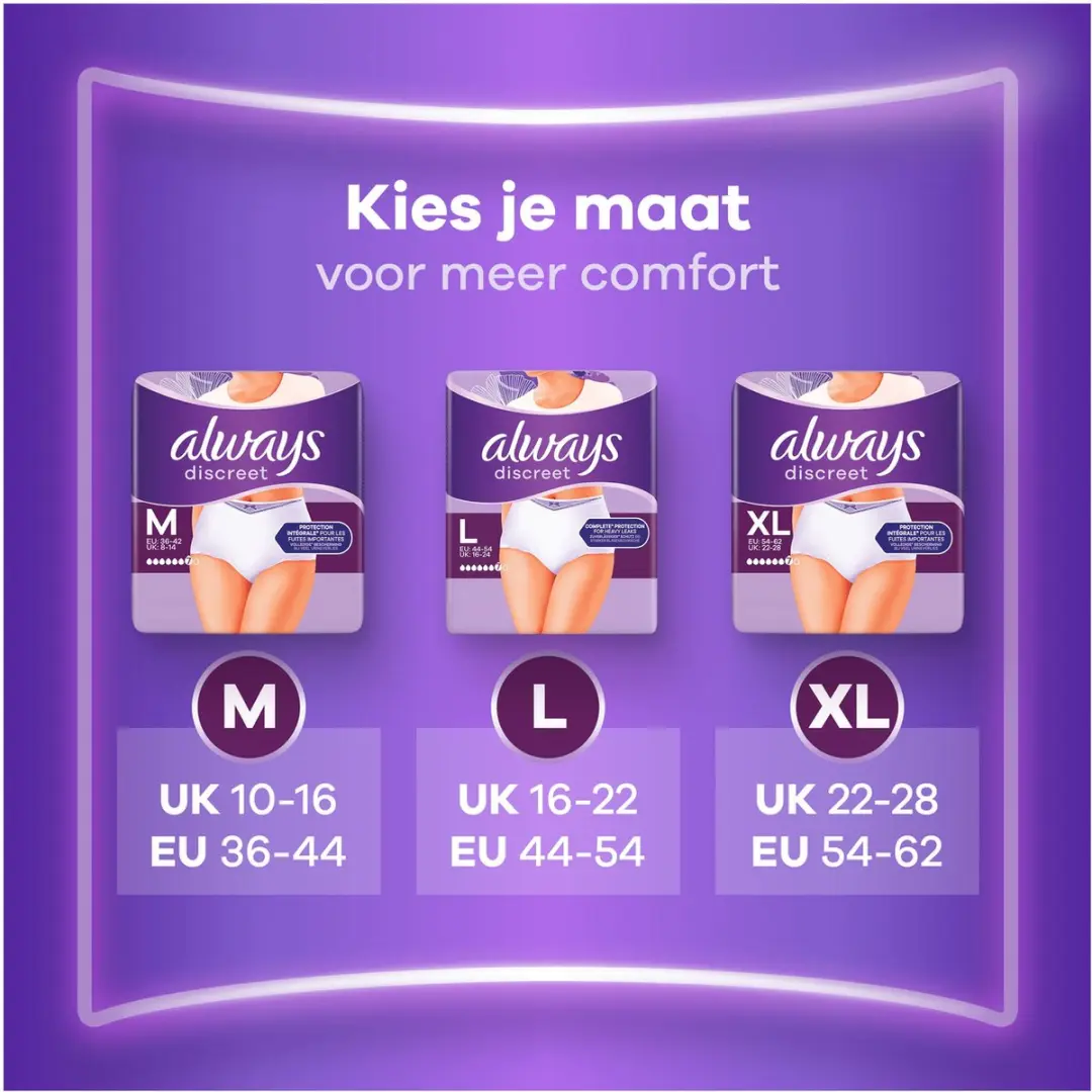 Always Discreet Incontinentiebroekjes M - 10 Stuks