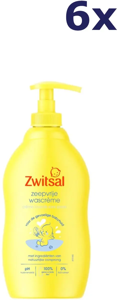 6x Zwitsal Wascreme