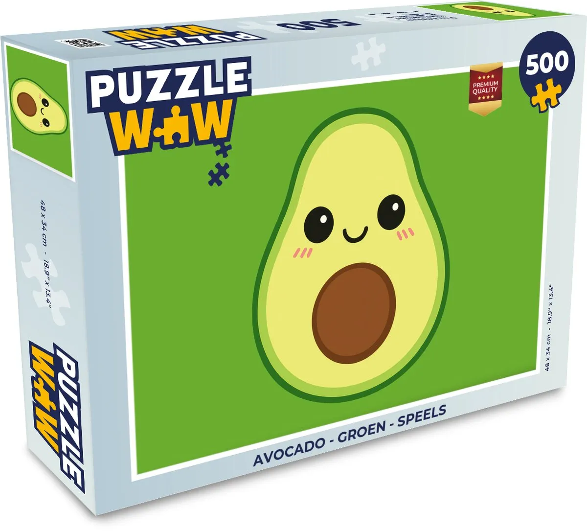 PuzzleWow Avocado Groen Legpuzzel 500 Stuks - MPN 8721406859369