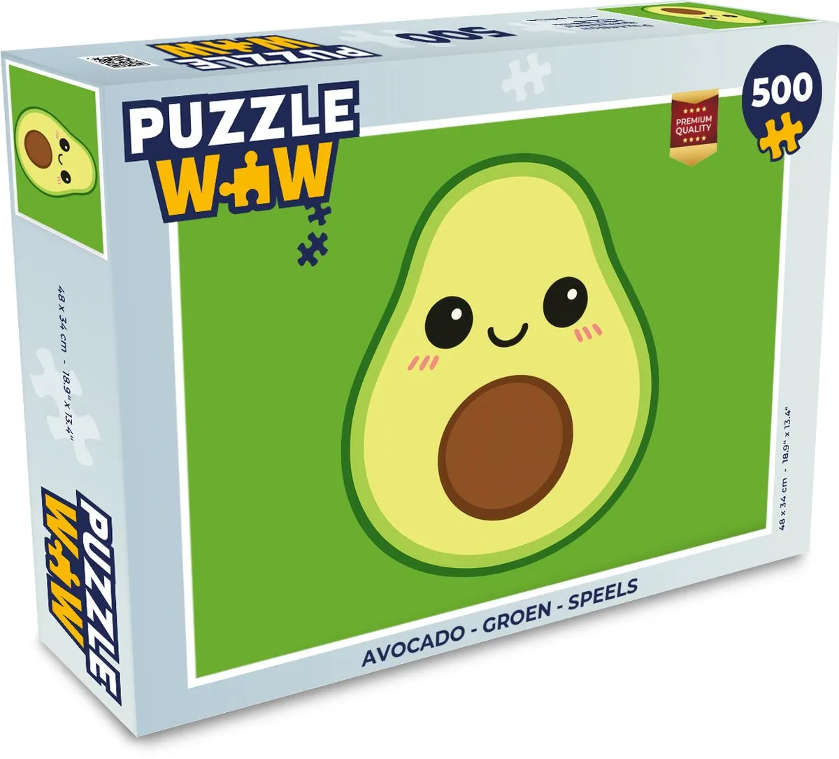 PuzzleWow Avocado Groen Legpuzzel 500 Stuks