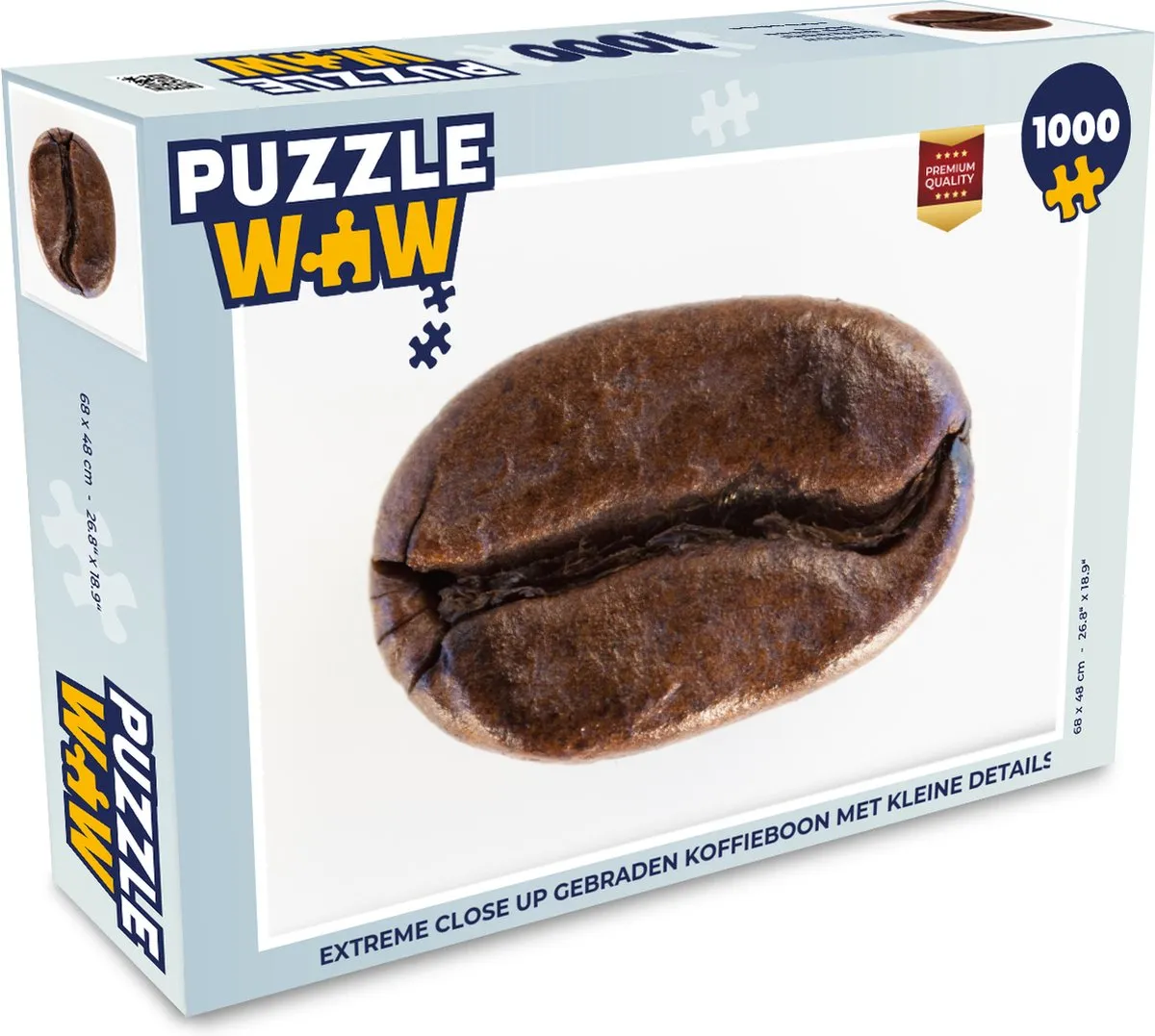 PuzzleWow Puzzel Extreme Close Up Gebraden Koffieboon 1000 Stuks