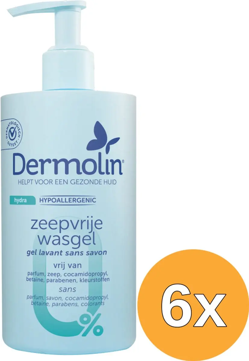6x Dermolin Zeepvrije wasgel (750 ml)