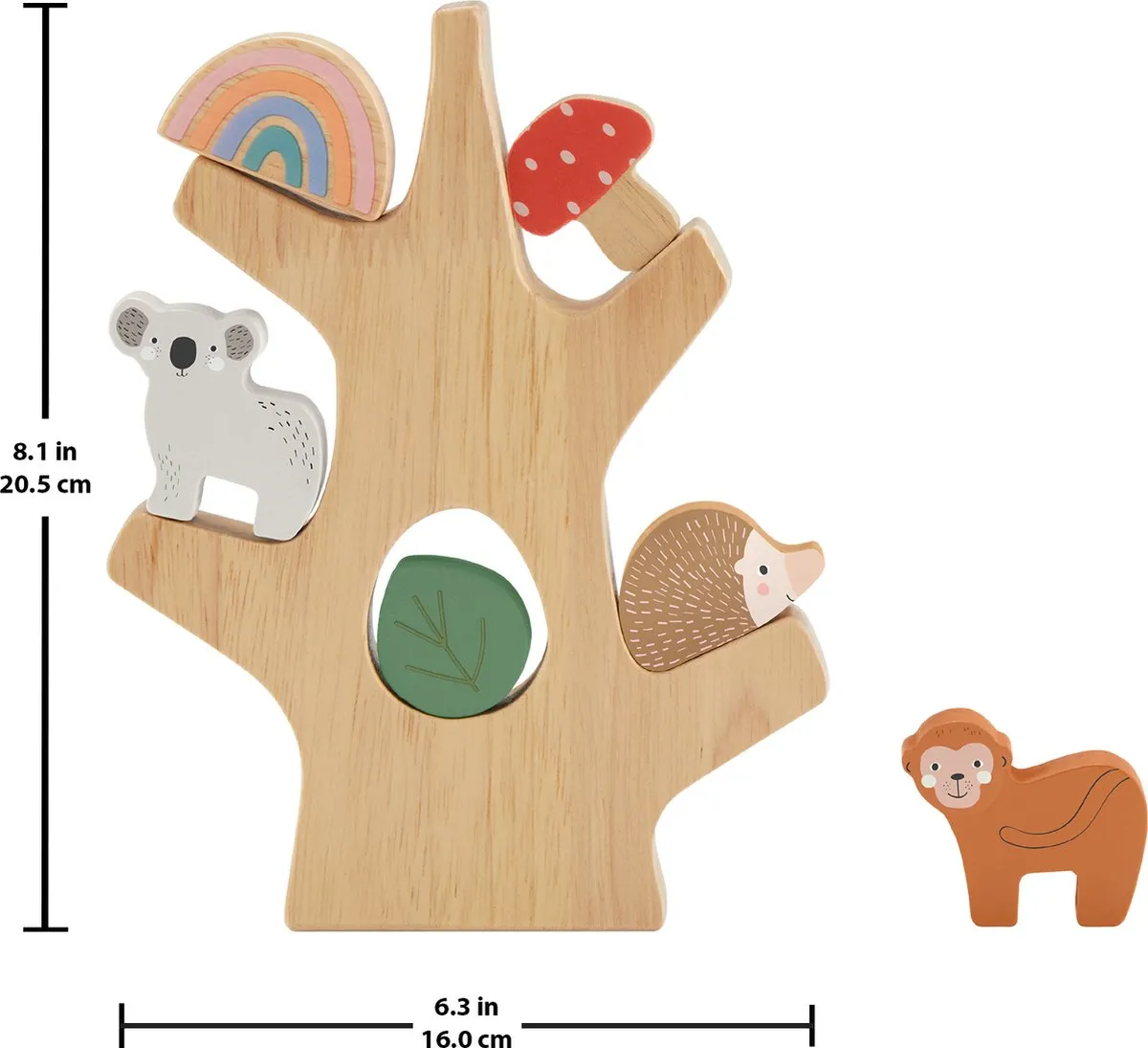 Fisher Price Houten Balansboom Stapelspeelgoed - 6 Stuks - Multicolor