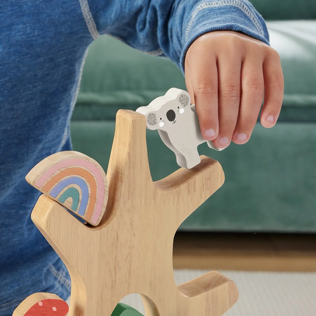 Fisher Price Houten Balansboom Stapelspeelgoed - 6 Stuks - Multicolor