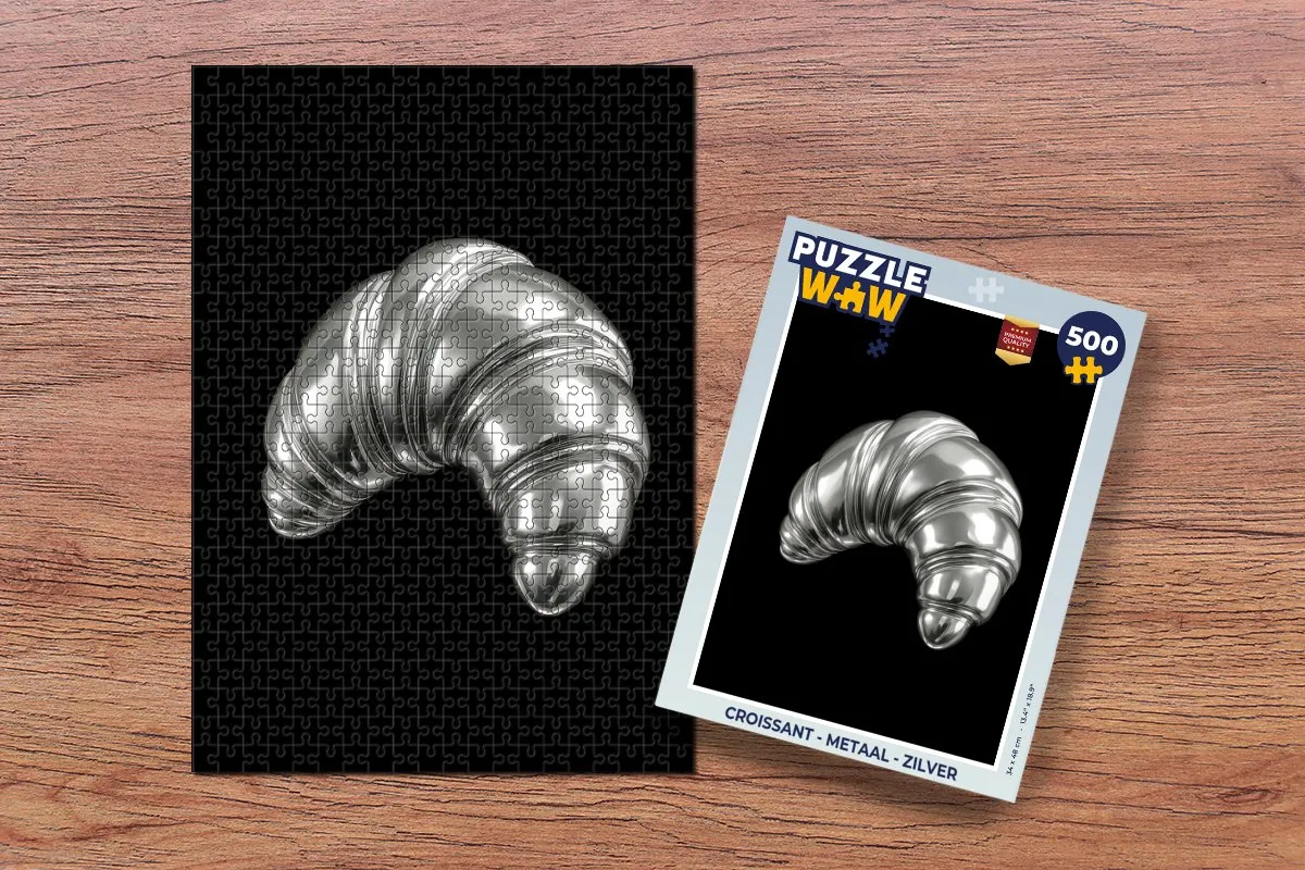 PuzzleWow Croissant Legpuzzel 500 Stuks - Zilver - MPN 8721406858478