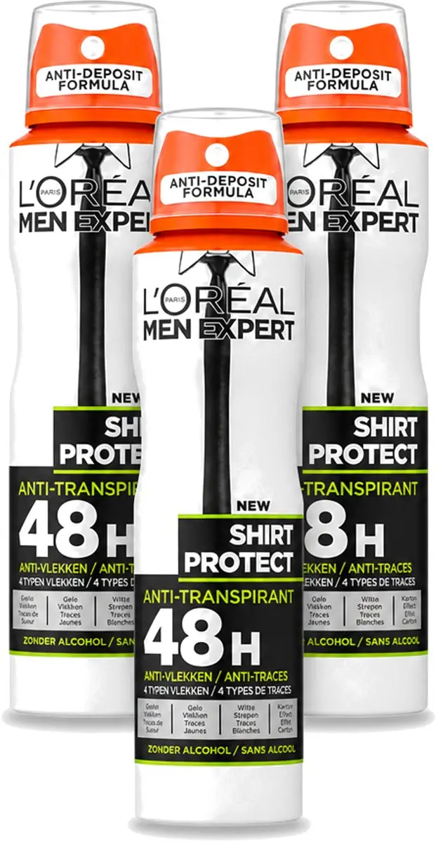 3 x L'Oréal Men Expert Shirt Protect