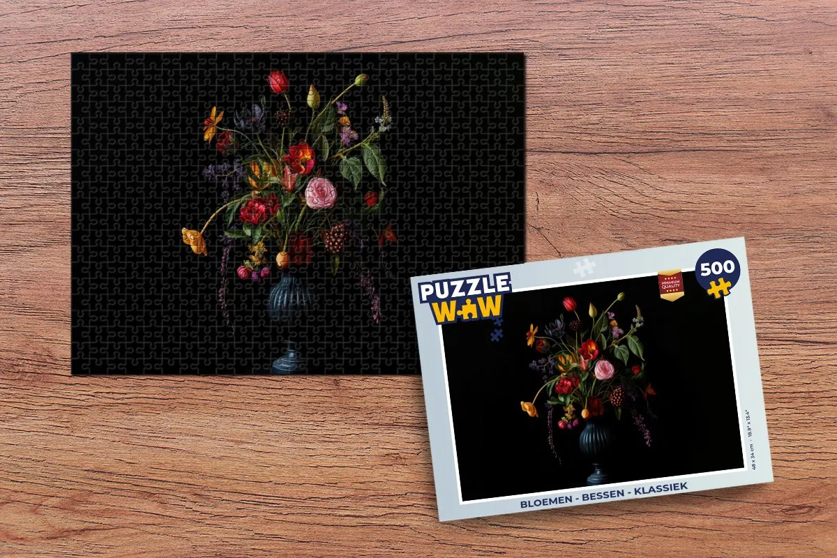 PuzzleWow Legpuzzel Bloemen 500 Stuks - Boeket