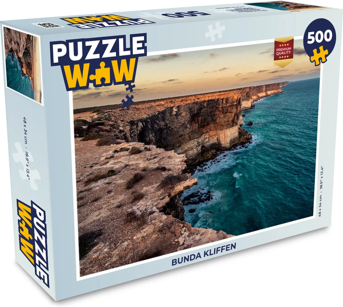 PuzzleWow Bunda Kliffen Legpuzzel 500 Stuks