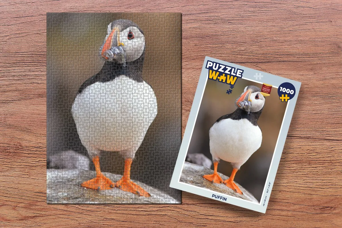 PuzzleWow Puzzel Puffin 1000 Stuks - Multicolor