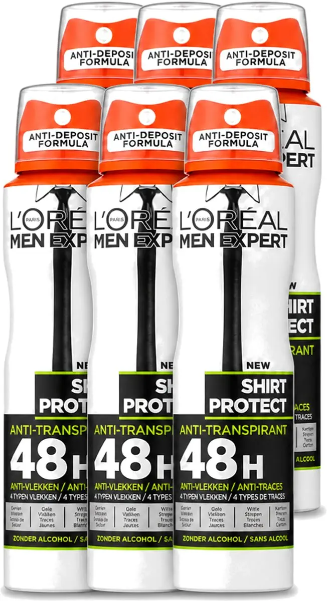 6 x L'Oréal Men Expert Shirt Protect