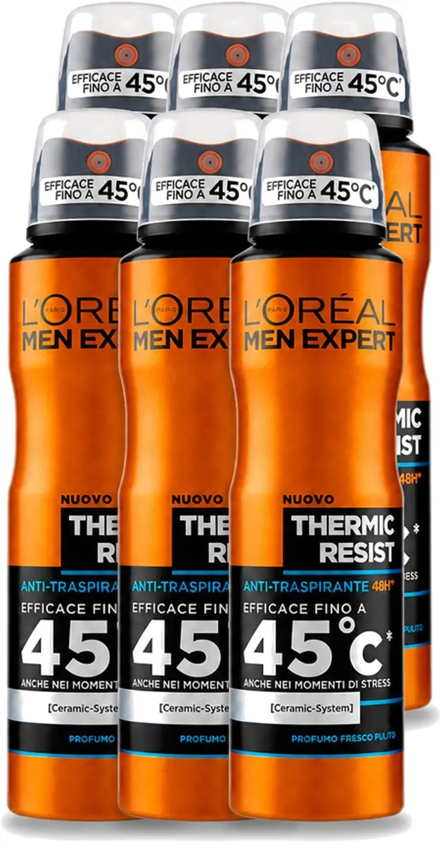 6 x L'Oréal Men Expert Deo Spray