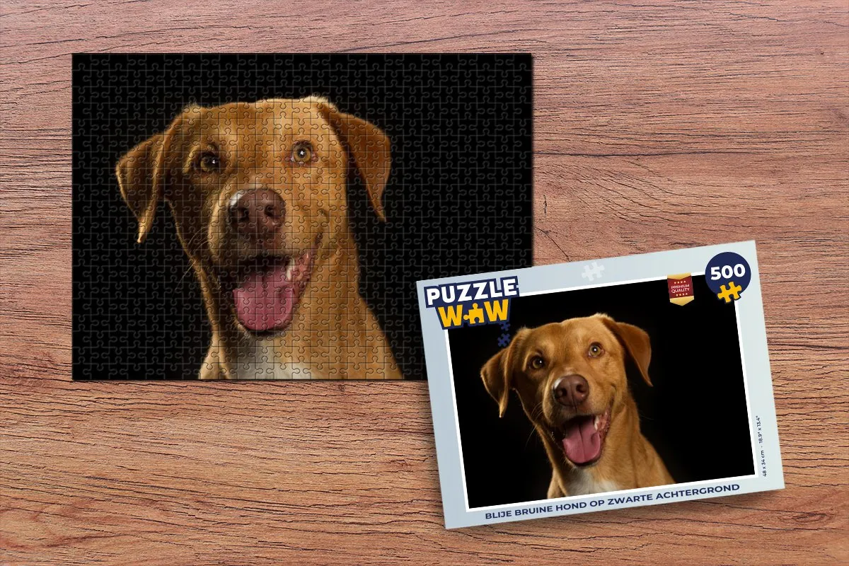 PuzzleWow Hond Portret Legpuzzel 500 Stuks - Multicolor