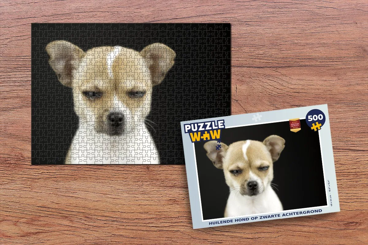 PuzzleWow Hond Portret Legpuzzel 500 Stuks - Multicolor