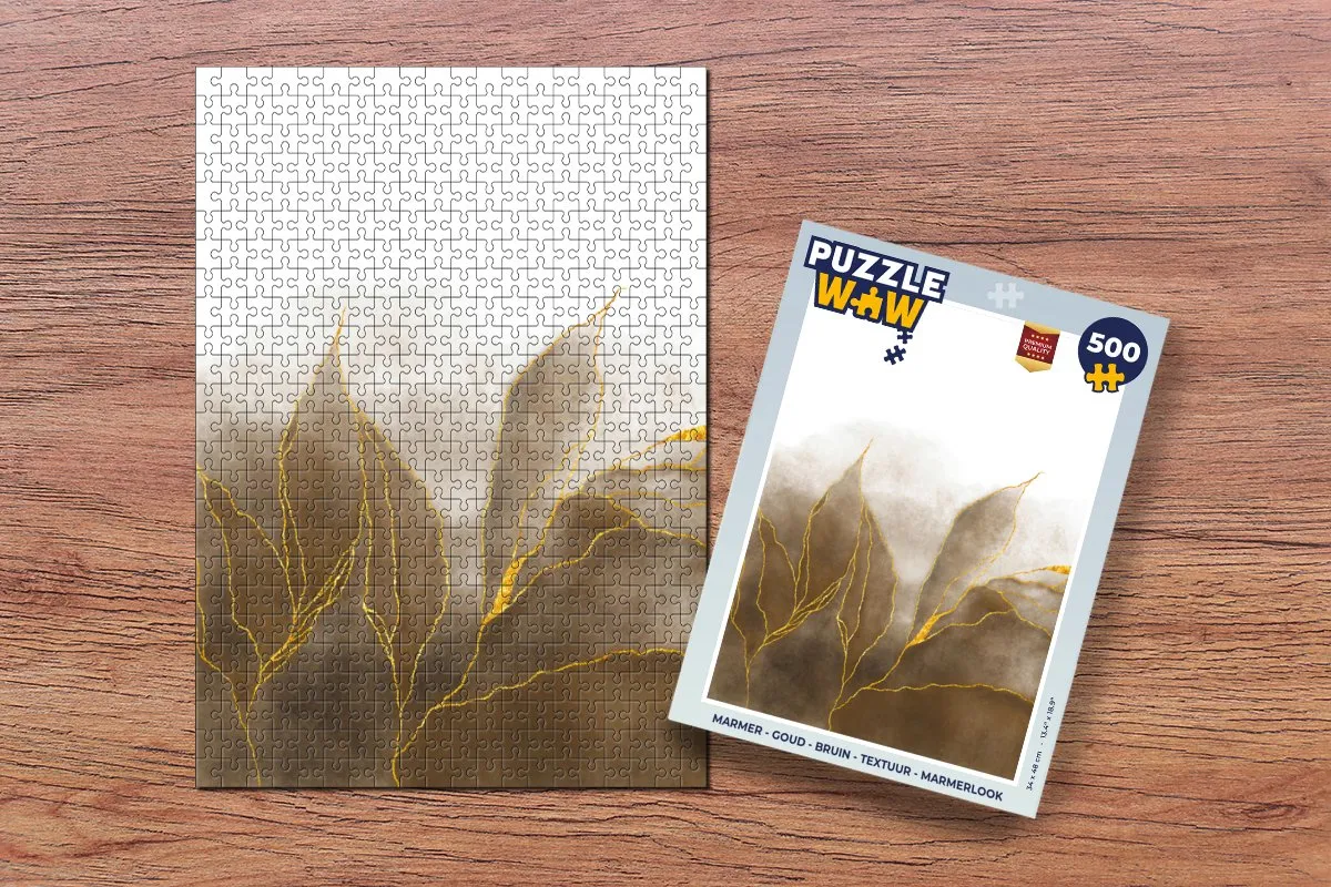 PuzzleWow Marmerlook Legpuzzel 500 Stuks - Multicolor