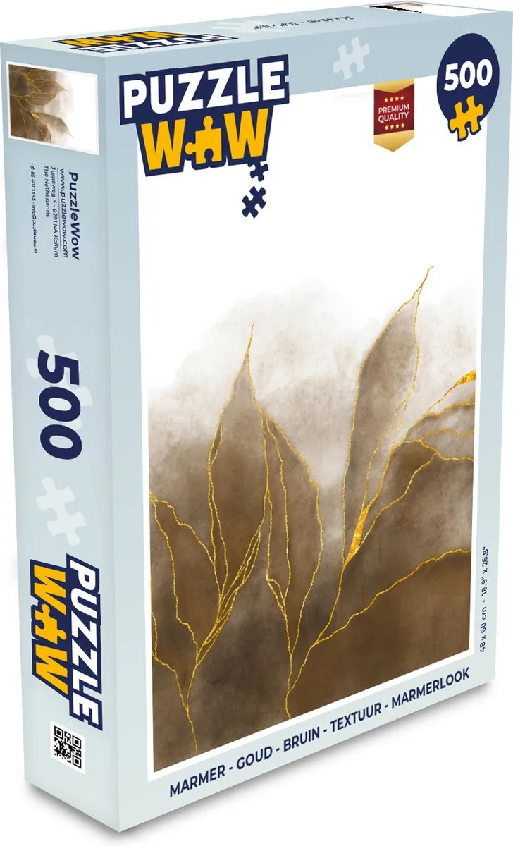 PuzzleWow Marmerlook Legpuzzel 500 Stuks