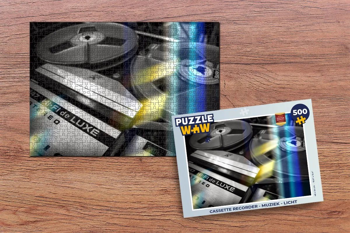 PuzzleWow Muziek Licht Legpuzzel 500 Stuks - Multicolor